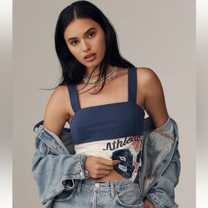 By Anthropologie Reworked Sporty Tank Top. Maeve. SZ LG 95% Cotton